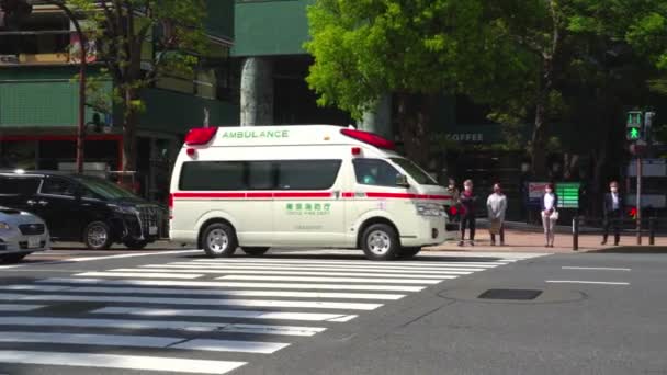 Ambulance Car Ems Respond Accident Health Care Hospital Rescue Transport — Vídeo de stock