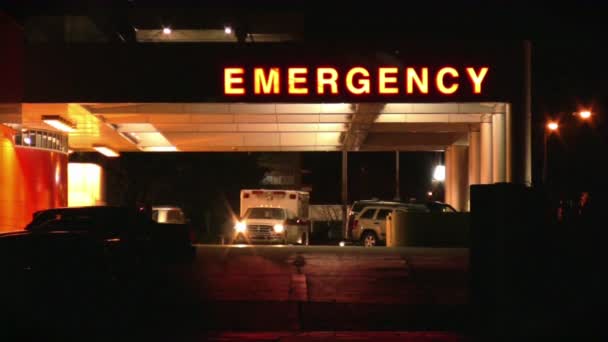 Ambulance Car Emergency Medical Transportation Road Vehicle Going Hospital Health — Vídeo de stock