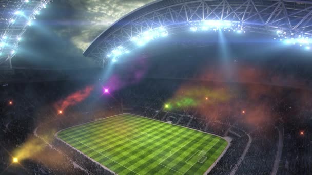 Абстрактные Соревнования Футболу Стадионе Заднем Плане — стоковое видео