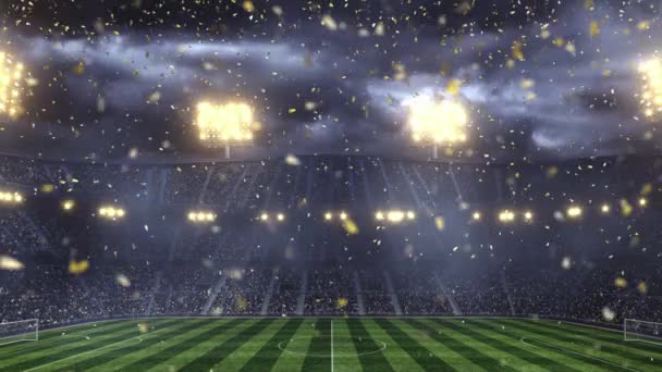 Sport Championship Football Playground Confetti Reflection Lamp Video Backgrounds — Vídeo de Stock