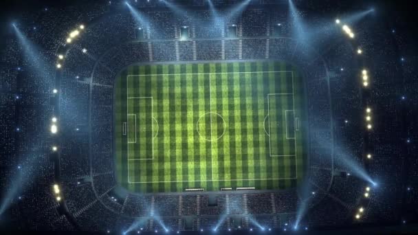 Sport Competition Football Soccer Ball Stadium Doom Illustration Backgrounds Video — ストック動画
