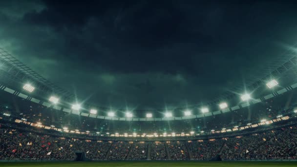 Sport Competition Football Soccer Ball Stadium Doom Illustration Backgrounds Video — Stock Video