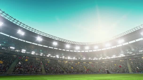 Stadium Football Competition Film Illustration Triumph Illustration Backgrounds — Vídeo de Stock