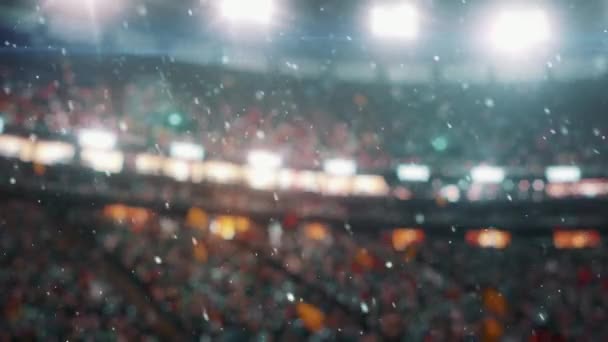 Empty Stadium Arena Animated Fans Crowd Night Lights High Quality — Stock videók