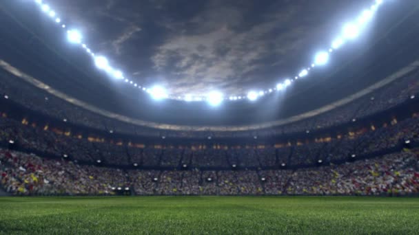 Soccer Championship Stadium Background Football Supporter Animaton Footage — Stock videók