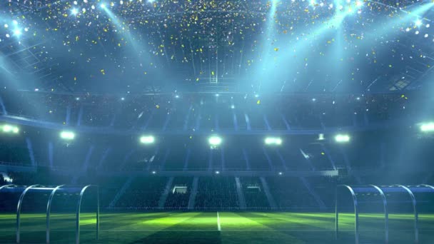 Sport Championship Football Playground Confetti Reflection Lamp Video Backgrounds — Stock videók