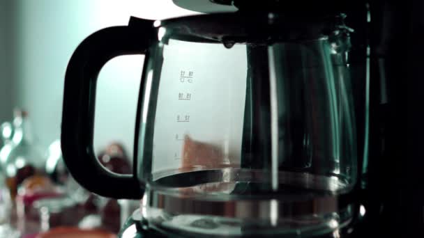 Convenient Coffee Maker Espresso Brewing Cooking Household Work Backgrounds Video — Vídeos de Stock