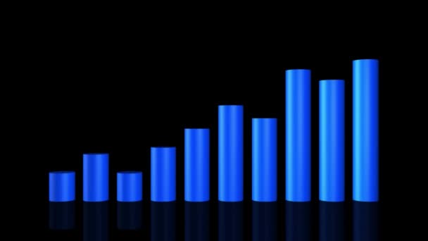 Statistic Progress Isolated Symbol Business Diagram Rate Video Shape Backgrounds — Vídeo de Stock