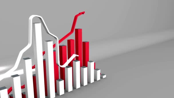 Illustration Marketing Growth Chart Going Chart Innovation Concept Improvement — Stockvideo