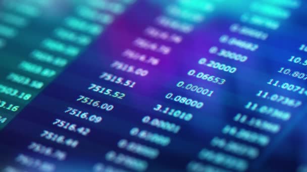 Online Stock Trading Program Led Display Monitor Trade Platform Backgrounds — ストック動画