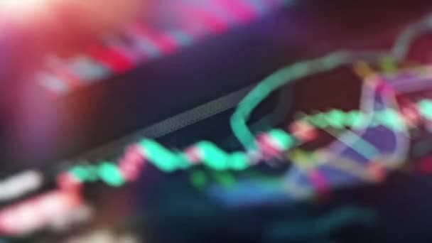 Platform Investment Trader Technology Sign Chart Symbol Candle Stick Forex — Stock videók