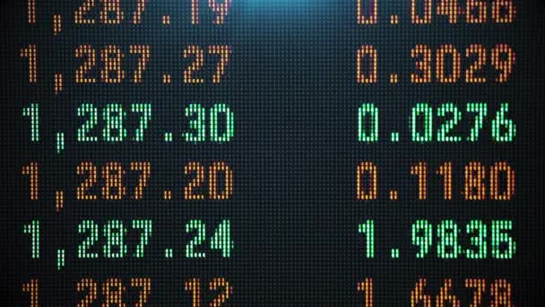 Análise Número Diagrama Monitor Comerciante Lista Preços Câmbio Animação Fundos — Vídeo de Stock