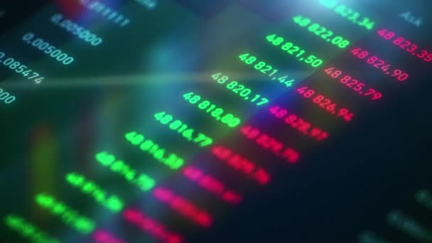 Anzahl Finanzen Handelsplattform Börse Bildschirm Online Aktienmakler Handel Finanzinvestitionen — Stockvideo