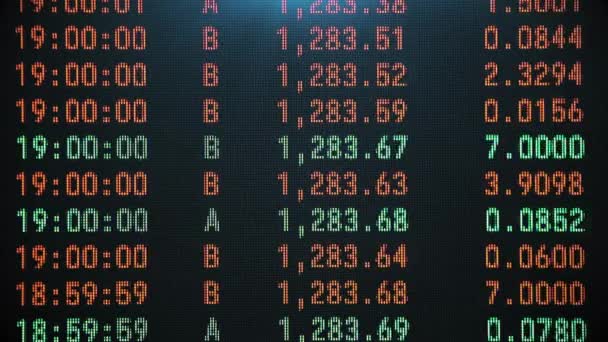 Number Finance Trade Platform Stock Market Screen Online Stock Broker — 图库视频影像