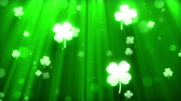 Patrick Day Animation Green Background Saint Patrick Day Abstract Animation — Video