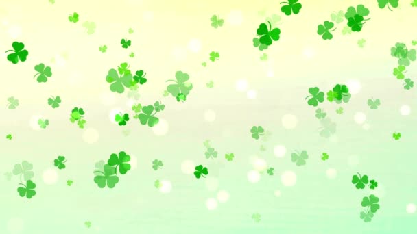 Patrick Day Animation Green Background Saint Patrick Day Abstract Animation — Stockvideo