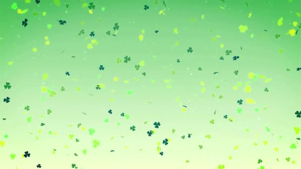 Animación Del Día Patrick Sobre Fondo Verde Día San Patricio — Vídeos de Stock