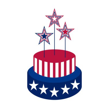 4 Temmuz, ABD 'nin Bağımsızlık Günü, Kırmızı ve Mavi, Yıldızlar ve Çizgiler, Ulusal Bayrak, Özgürlük Renkleri, Vatanseverlik, El çizimi.