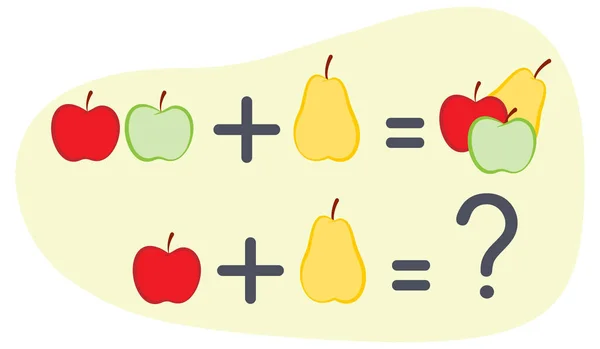 Back to School Clip Art Elements, Apples and Pear Math Equations