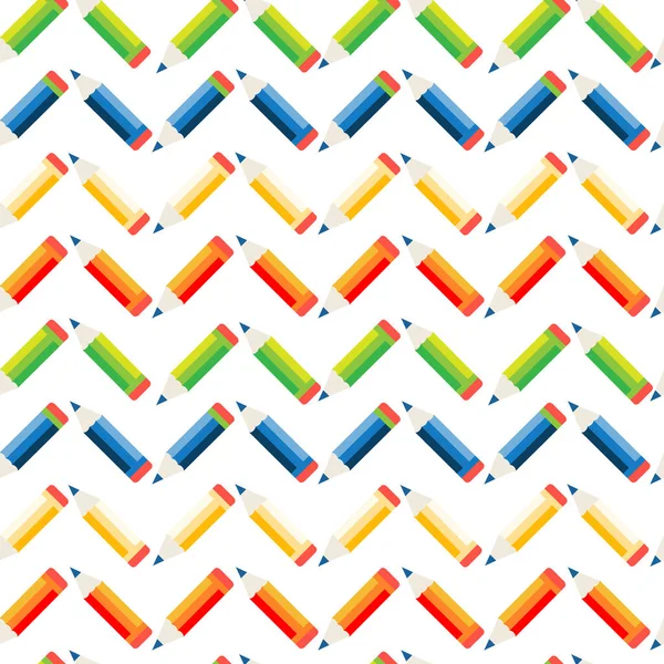 Seamless Pattern, Pencil Chevron Pattern, Back to School Background
