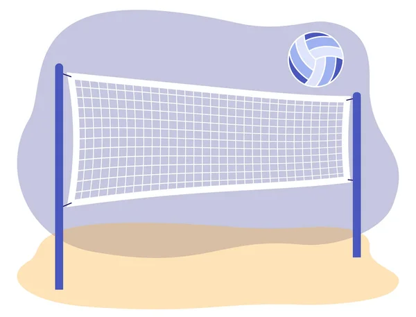 Clipart Isolated Elements, Volleyball, Hoop and Board, Hand Drawn Vector Illustration