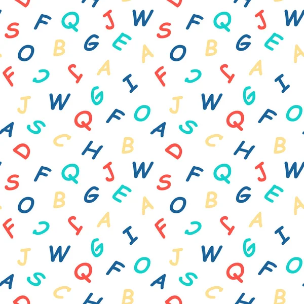 Seamless Pattern Alphabet, Back to School Design, Background, Wall Paper, Decoration