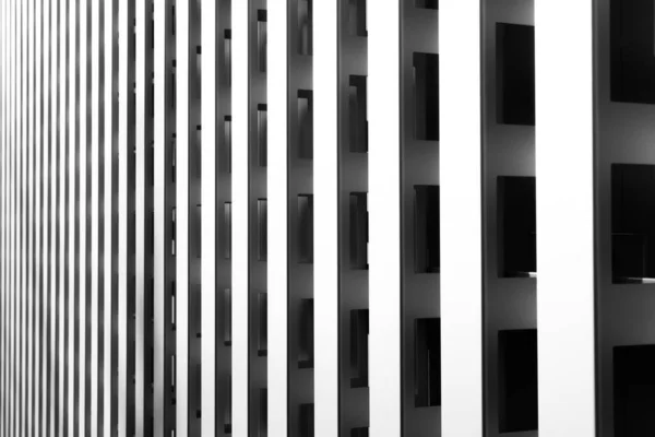 Black White Abstract Shot Building Facade — Fotografia de Stock