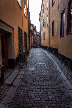 Alley in Gamla Stan,The Old Town in Stockholm, Sweden.