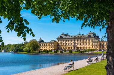 View of the Drottningholm Palace near Stockholm, Sweden.