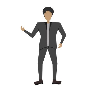 Takım elbise giyen bir iş adamının tasarımı.