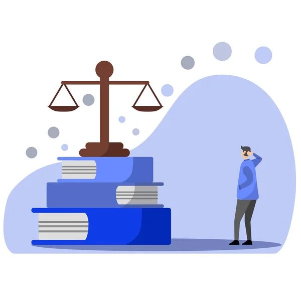 Concept Law Justice Scales Justice Article Books Laws Supreme Court — Stock Vector