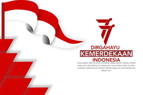 77Th Indonesian Independence Day Happy Independence Day Republic Indonesia Translated — Archivo Imágenes Vectoriales