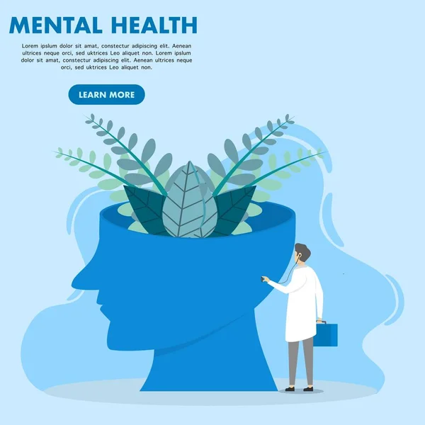 Psychology Doctors Help Patients Psychological Problems Concept Patient Having Mental — Stock Vector