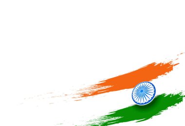 Beyaz arkaplanda Hint bayrağı tasarımı