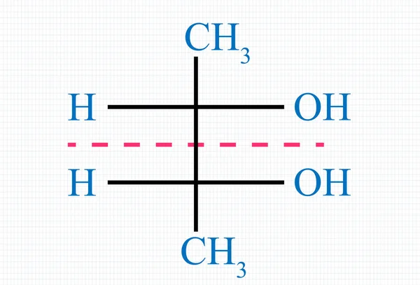 Chemical Structure Plane Symmetry — Vetor de Stock