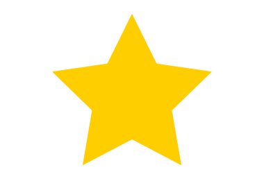 Sarı yıldız simgesi vektör çizimi