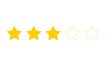 Three star icon vector illustration