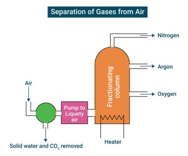 Separation of gases from air