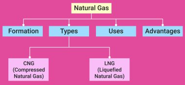 Natural Gas: methane, ethane, butane, and propane