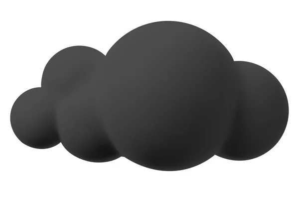 Black Cloud Isolated White Background Stock Vector — Stock Vector