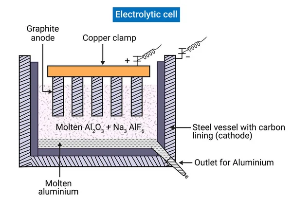 Electrolytic Cells Electrochemical Cells Can Used Electrolysis Certain Compounds — Stock Vector