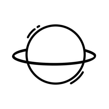 Gezegenler siyah beyaz grafik simgeleri uydusu