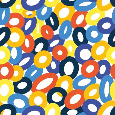 Kusursuz desenli daireler soyutlama basit parlak renk yazdırma arkaplanı - 1