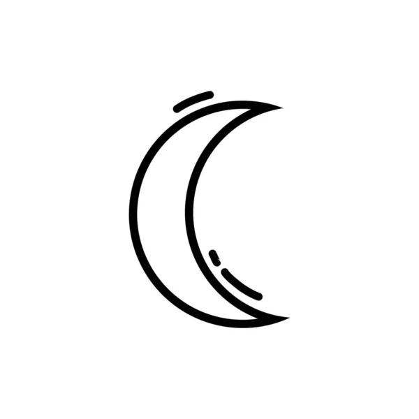 Черно Белые Иконки Планет Луна — стоковый вектор