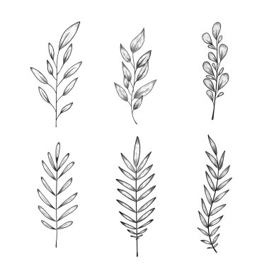 Çiçek Grafik İmajı çizim resmini siyah ve beyaz çizim olarak ayarla 