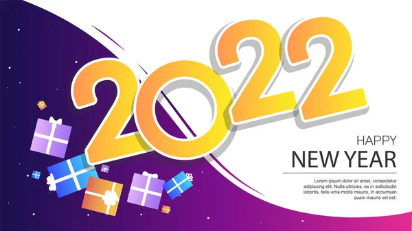 Φόντο Κείμενο Πρότυπο Νέο Έτος Πανό Φωτεινό Πολύχρωμο — Διανυσματικό Αρχείο