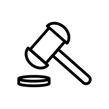 Vektör çizgisi simgelerinin basit hali. Piksel Mükemmel Yargıç Çekici