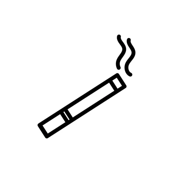 Simple Des Icônes Ligne Vectorielle Pixel Cigarette Parfaite — Image vectorielle