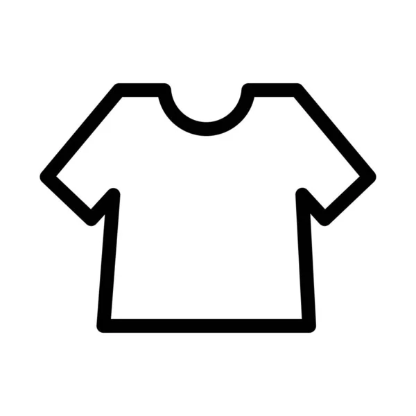 Simples Ícones Linha Vetorial Pixel Shirt Perfeita — Vetor de Stock