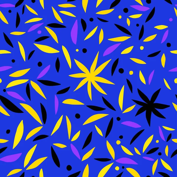 Motif Sans Couture Feuilles Doodle Impression Colorée Colorée — Image vectorielle